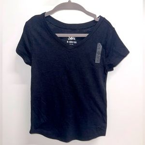 Girls Justice Brand Black V Neck Top